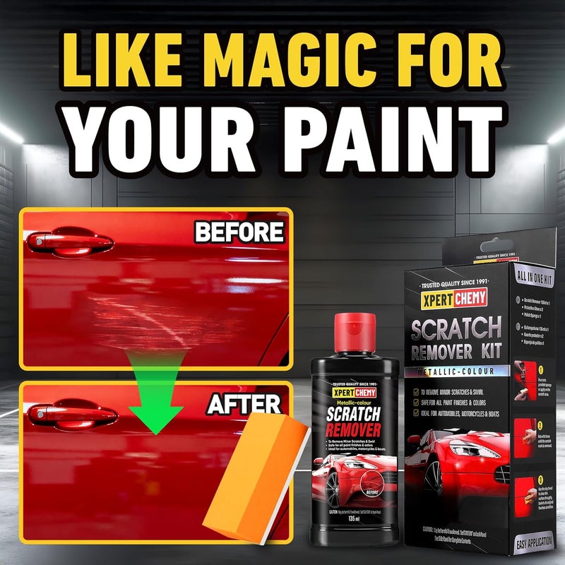 XPERTCHEMY Car Scratch Remover for Vehicles, Scratch Repair and Swirl Remover, Car Paint Scratch Remover & Restorer Kit, Polishing Wax Scratch Remover for Vehicles - Image 2